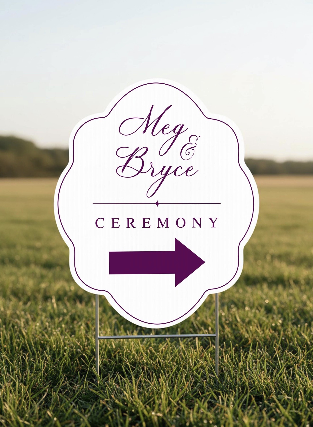 Meg & Bryce Ceremony lawn sign